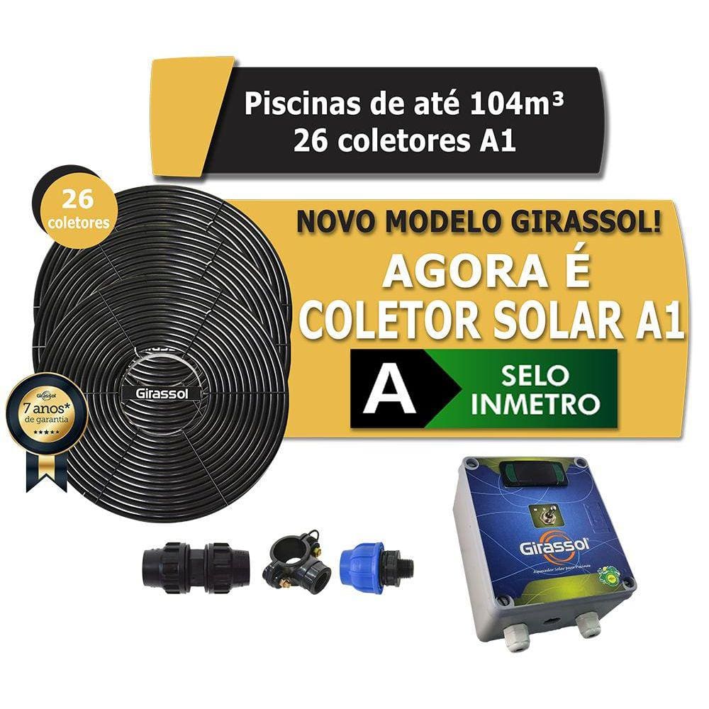 Aquecedor Solar Piscina 104.000l 26x Painel G600 Girassol A1