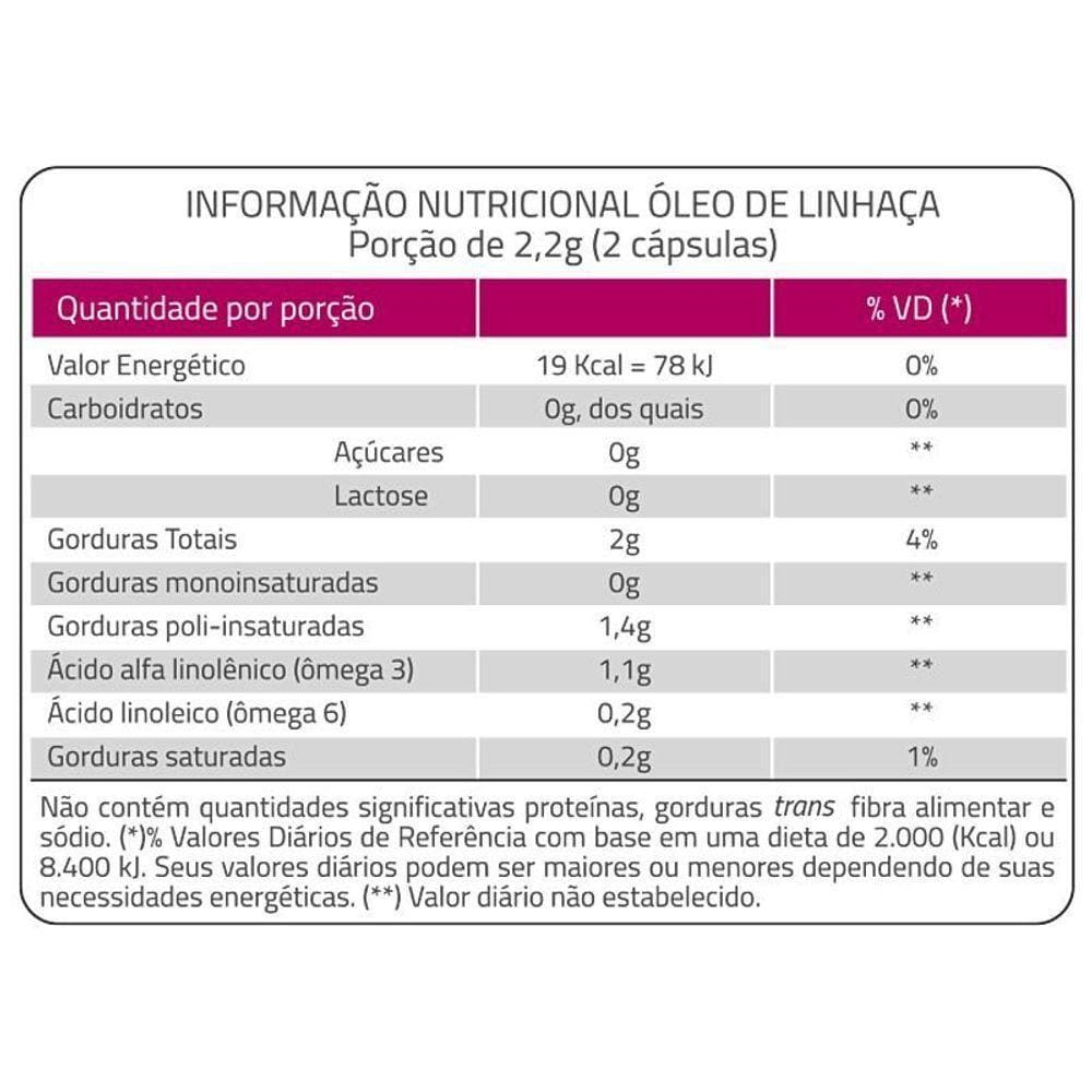 Óleo De Linhaça 1000mg Catarinense 120 Cápsulas