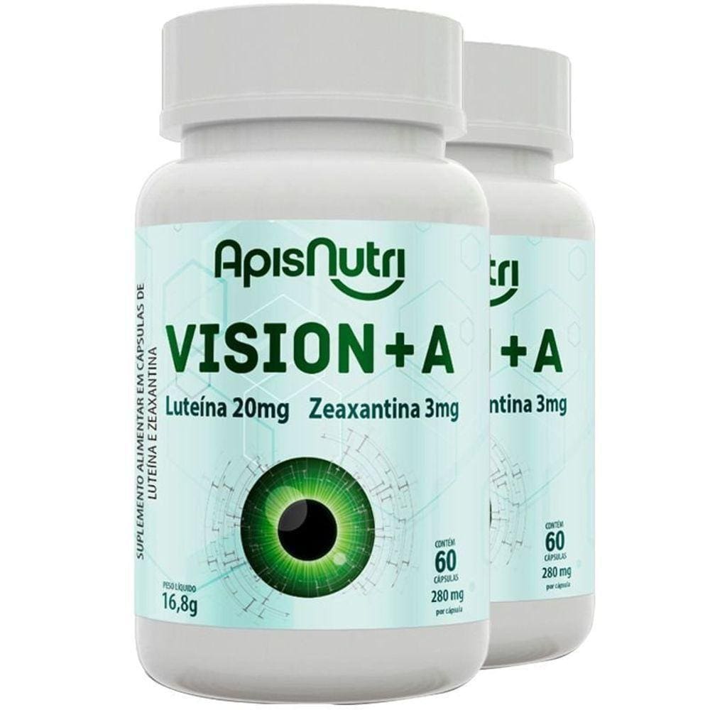 Kit 2 Vision+a Luteína E Zeaxantina 60 Cápsulas 280mg Apisnutri