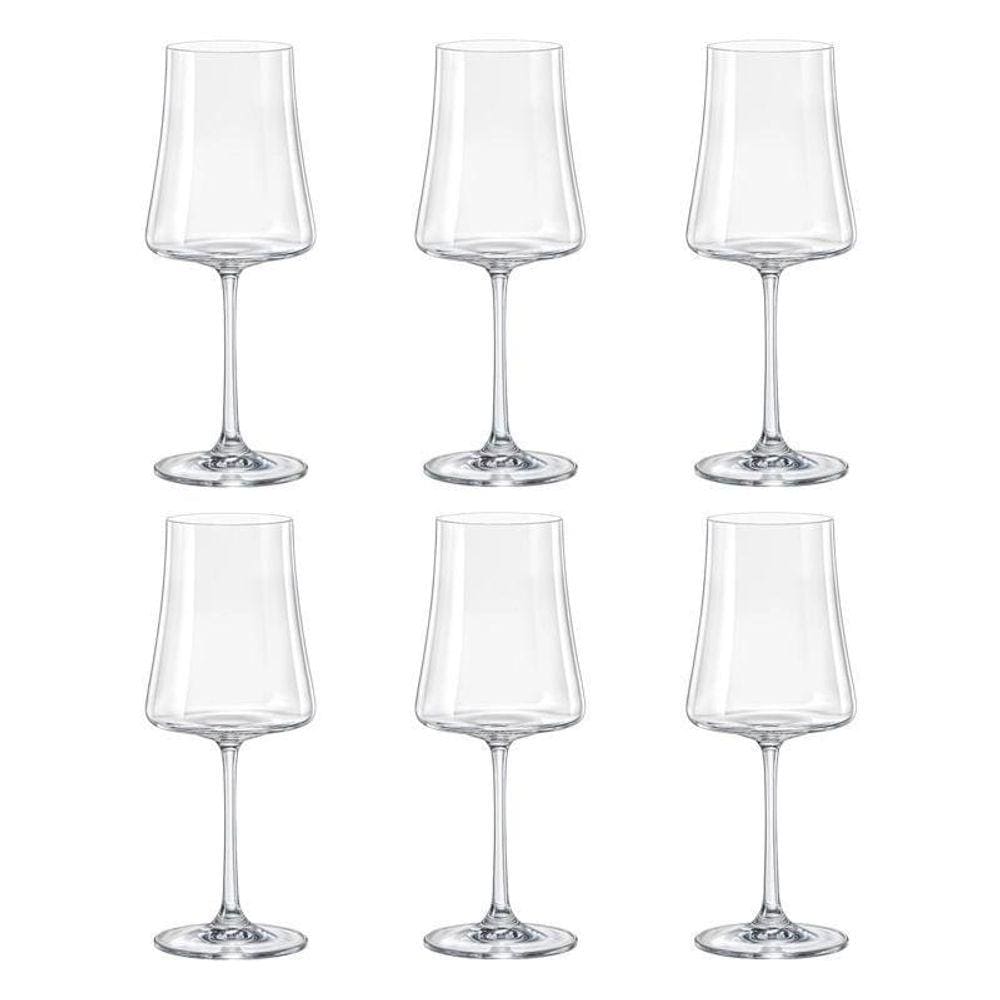 Jogo De 6 Tacas Para Vinho Xtra 360Ml Cristal Bohemia