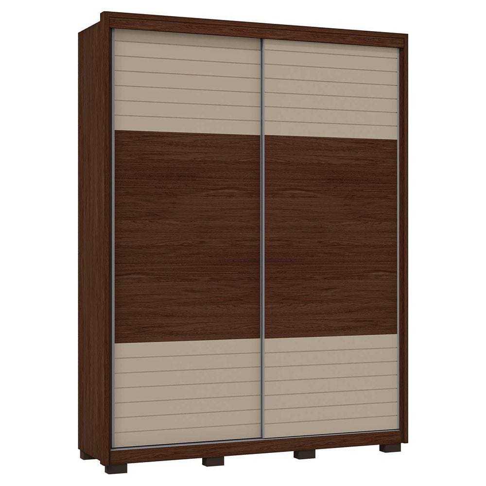 Guarda Roupa Casal Confort 2 Portas 3 Gavetas Marrom Caemmun