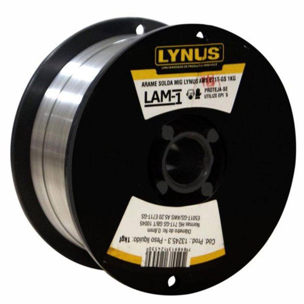 Arame para Solda MIG 0,8 MM Rolo 1,0 KG s/ Gás Com Fluxo LAM-1
