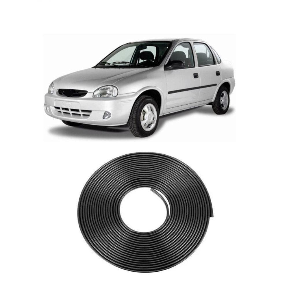 Borracha Protetora Borda Porta Preta Corsa 4 Portas 10M 7X14