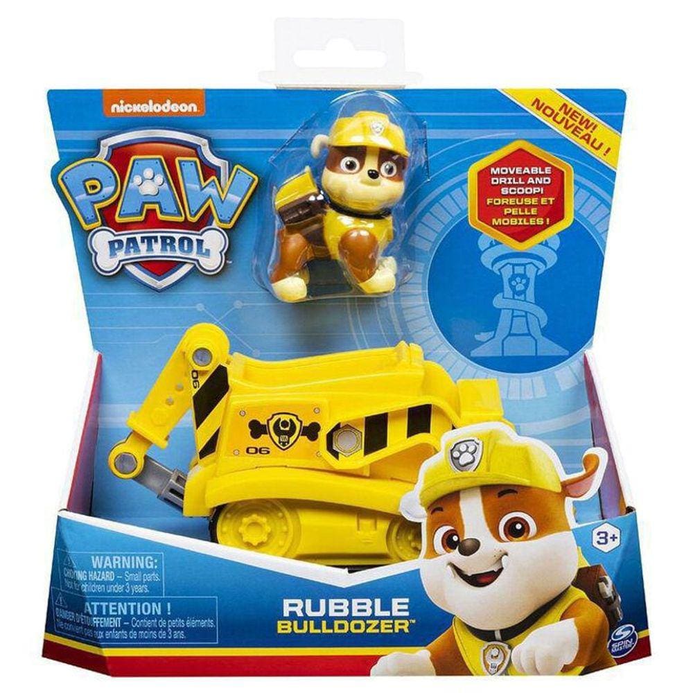 Patrulha Canina - Veículo Com Figura Básica Rubble