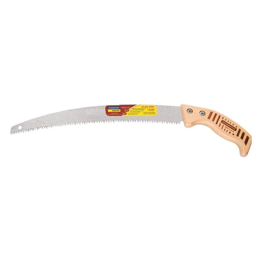 Serrote para Poda Tramontina Supercut 14” com 6 Dentes por Polegada em Aço Carbono com Afiação Tripla e Cabo de Madeira Tramontina