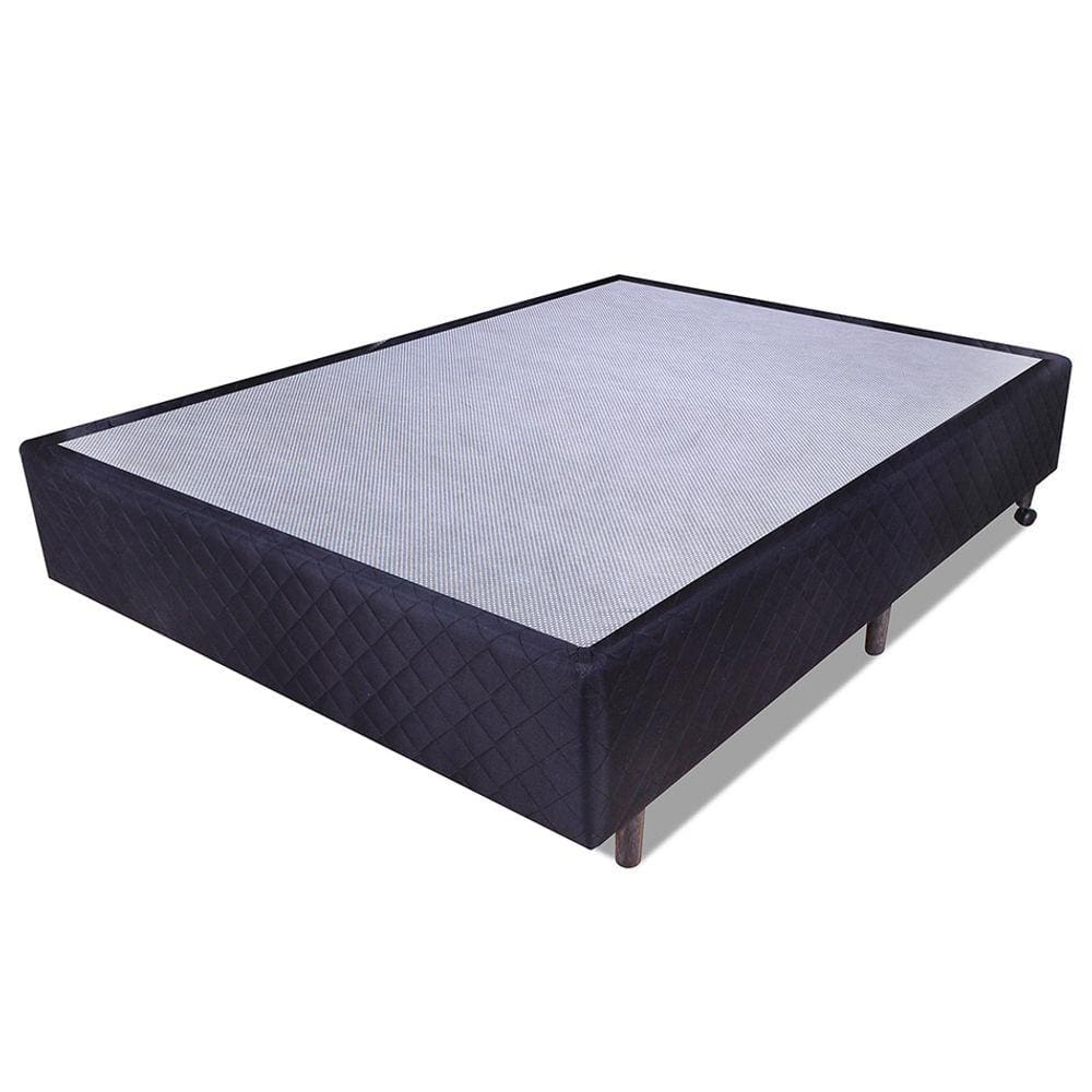 Base Para Box Casal 138x188cm Microfibra Preto