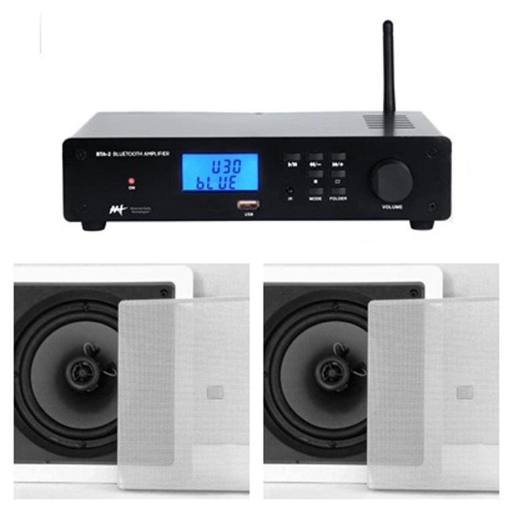 Amplificador AAT BTA-2 ST c/ Bluetooth + 2 Caixas 6CO1Q