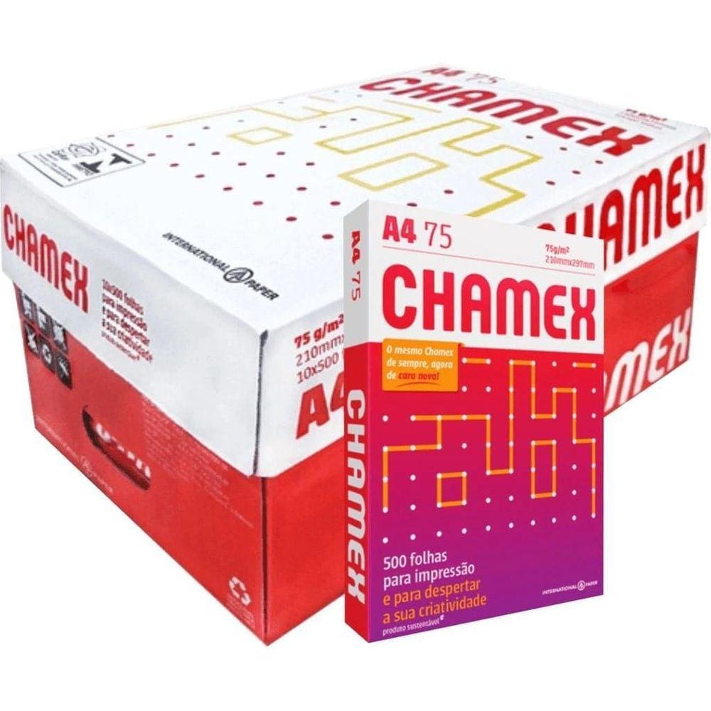 Sulfite A4 75G Chamex 5 Resmas (2500 Folhas)