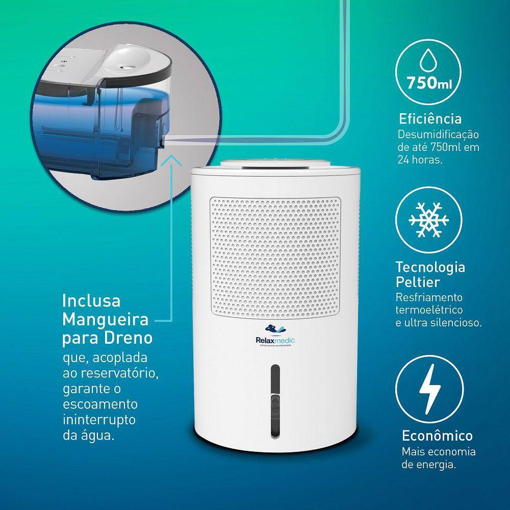 Kit 2 Desumidificadores Ar Ambiente Antimofo 1,8L | Extra