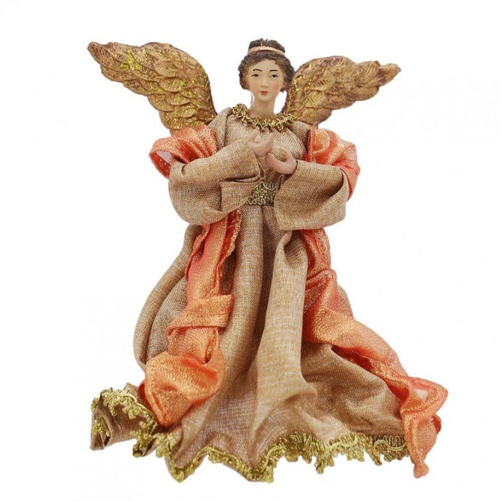Anjo Pendente Natural com Dourado 25cm - Magizi