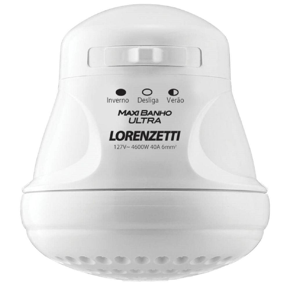 Chuveiro Maxi Banho Com Cano 220V 5500W Branco Lorenzetti