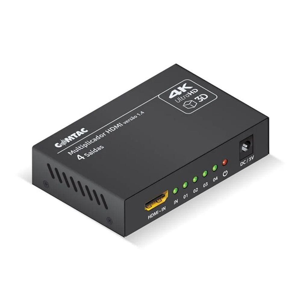 Multiplicador de Video HDMI com 4 Saidas 4K Comtac 9378