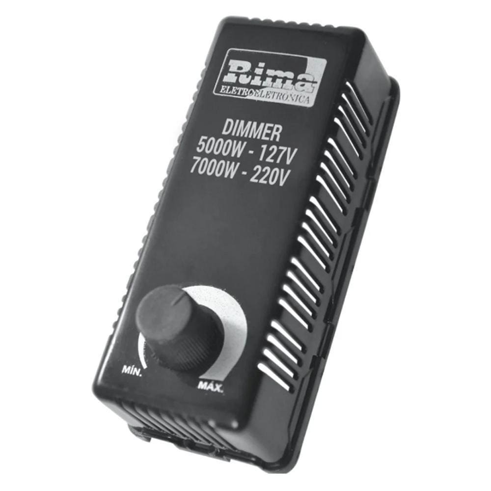 Dimmer Rotativo 7000W Bloco Bivolt Com Off 11860 Rima