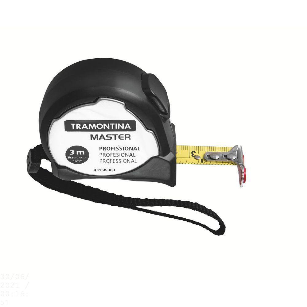 Trena Profissional Tramontina com Ponta Magnética e Corpo em Aço Inox 3 m Tramontina