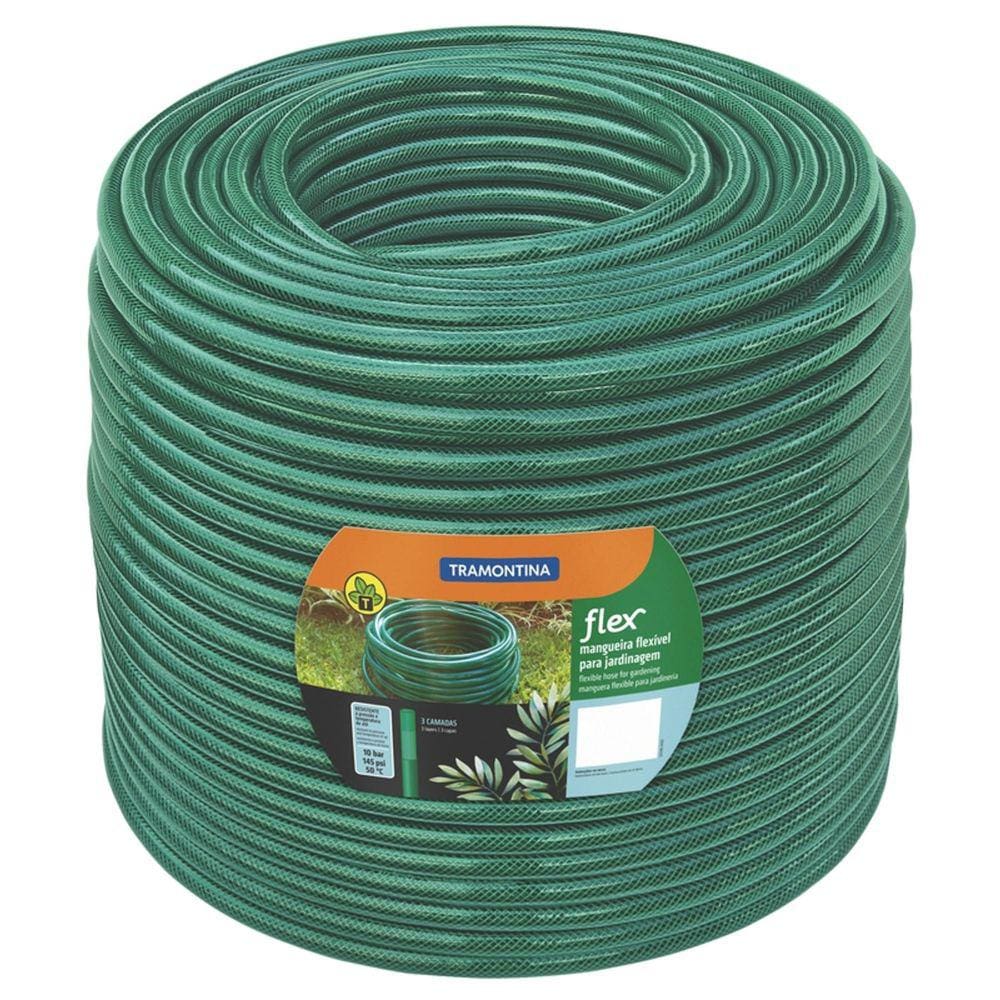 Mangueira Flex Tramontina Verde em PVC 3 Camadas 50 m Tramontina