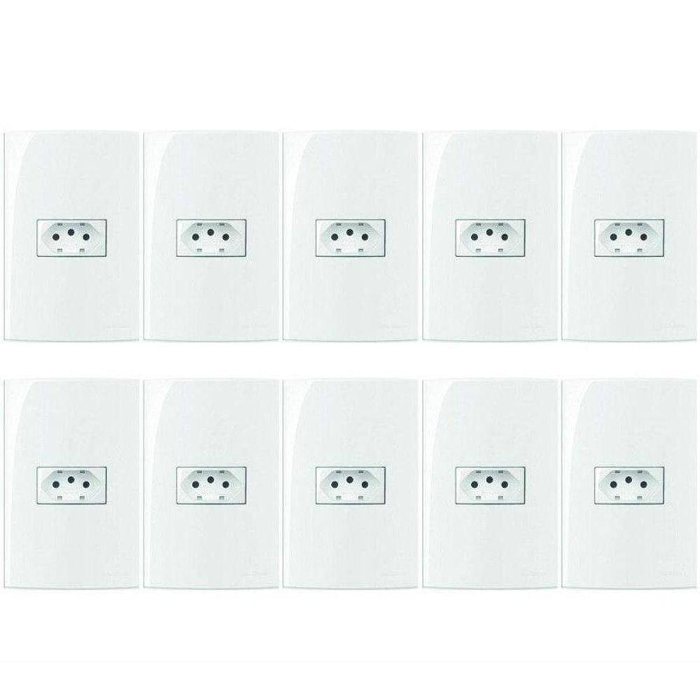 Kit 10 Conjuntos 42 Tomada 2P+T 20A 250V Sleek Margirius