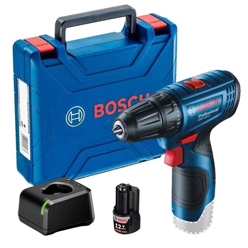 Parafusadeira e Furadeira à Bateria 12V GSR 120-LI com 1 Bateria e Maleta BOSCH Bosch