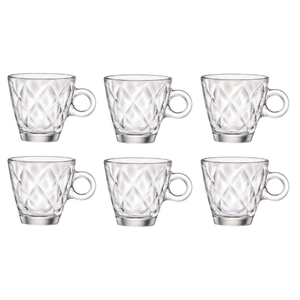 Jogo de 6 Xícaras Para Expresso Bormioli Rocco 100ml Kaleido