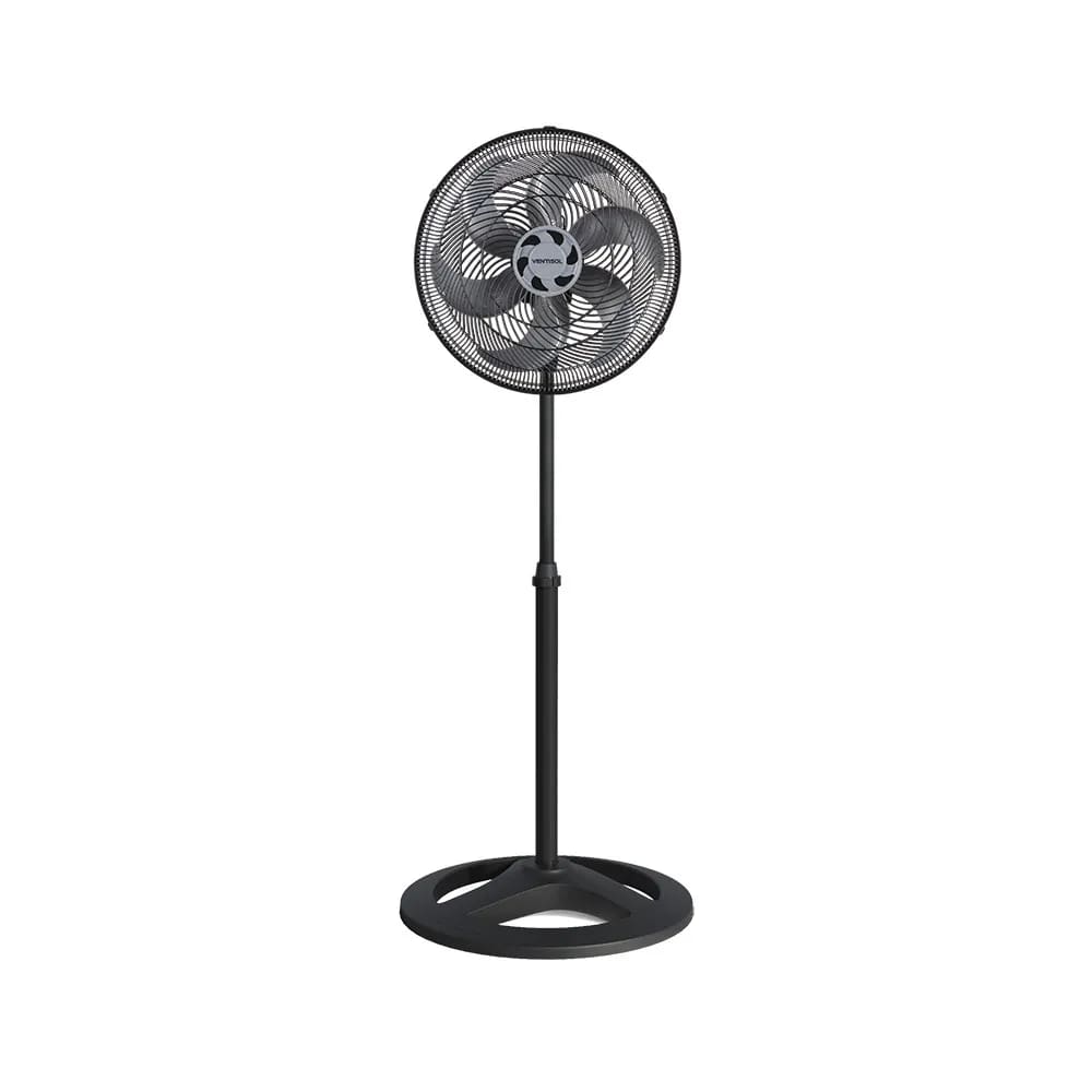 Ventilador Coluna Osc Preto 40cm 6 Pás 80W Turbo 6 Ventisol 220V