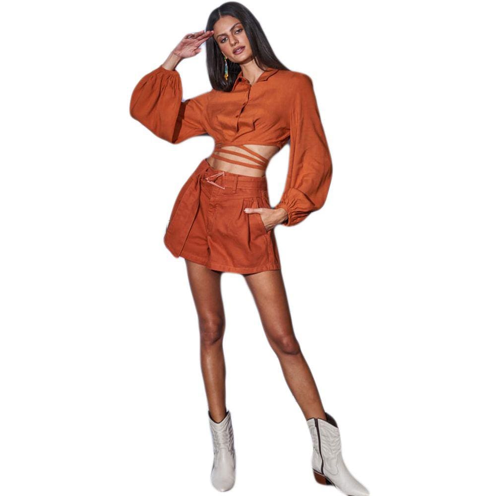 Camisa Feminina De Linho Manga Longa Com Amarração Colcci