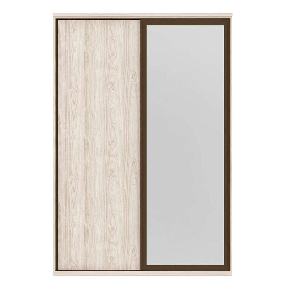guarda-roupa casal com espelho londres ii 2 pt 3 gv marrom e bege