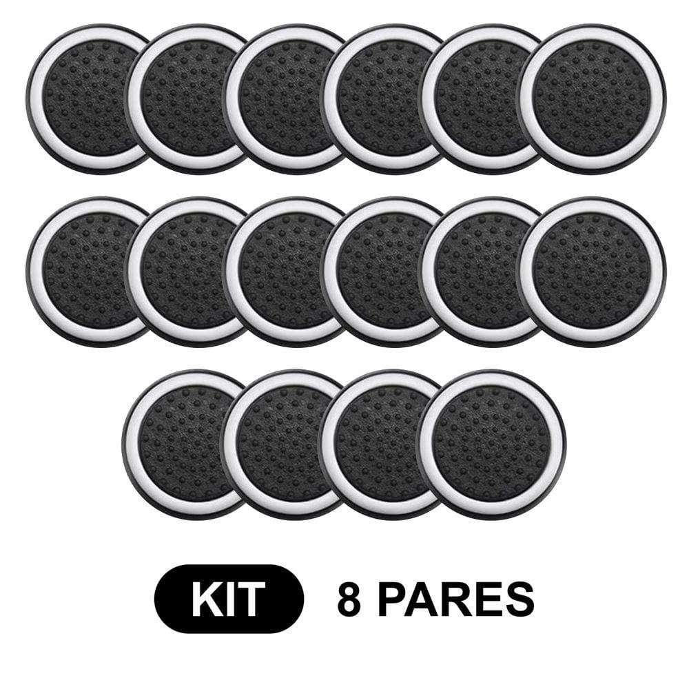 8 Pares de Grips p/ controle Anti Derrapante Silicone Botão Analógico do Joystick