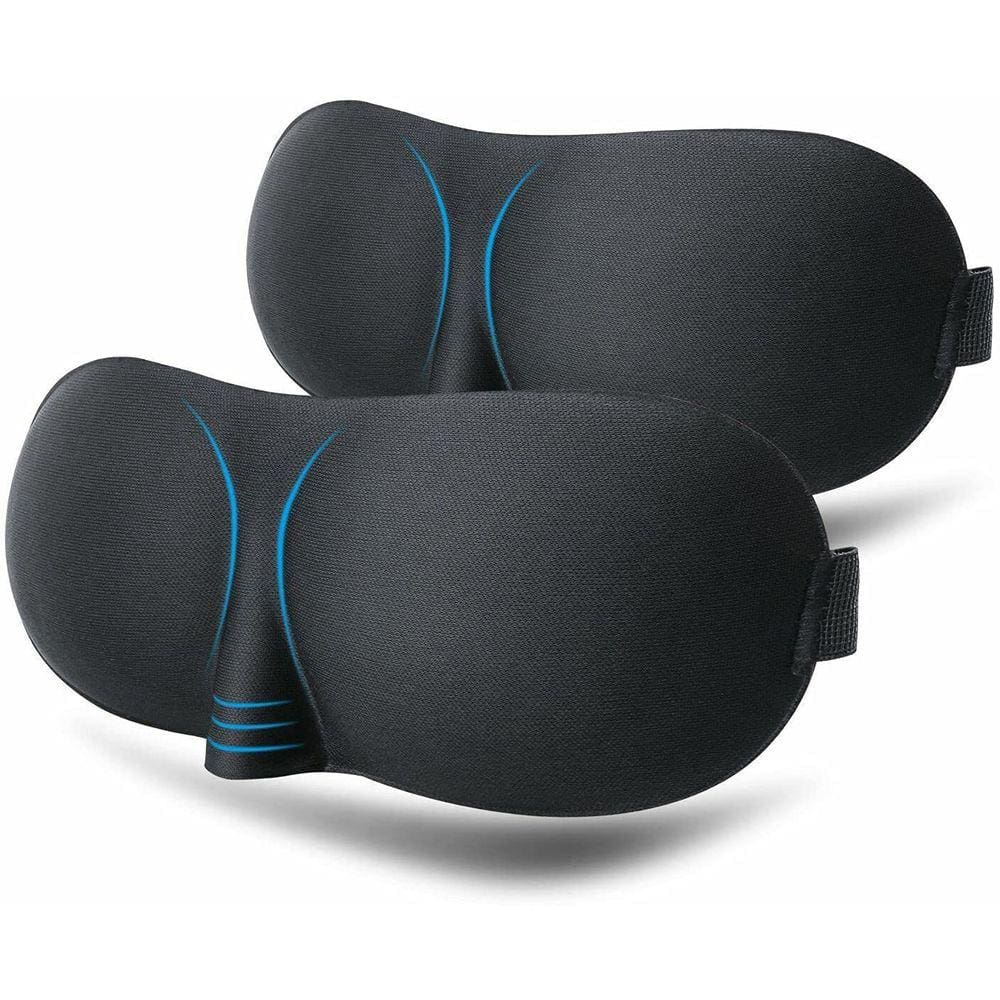 Kit 2x Máscara Para Dormir 3D Tapa Olho Ajustável Super Confortável Macia Relaxar Viagem Turno Noturno