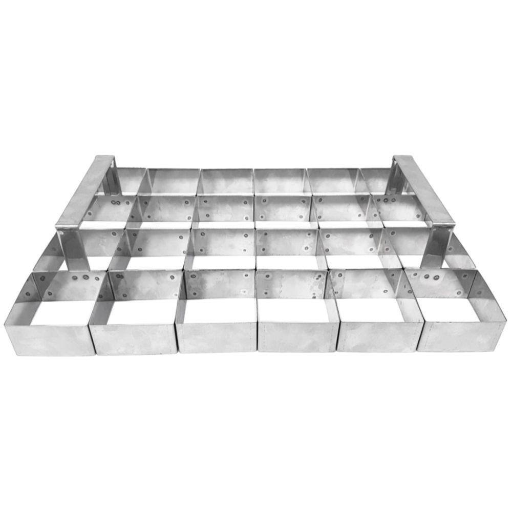 Aro Cortador De Brownie 24 Cav 6 X 6 X 3 Sem Assadeira