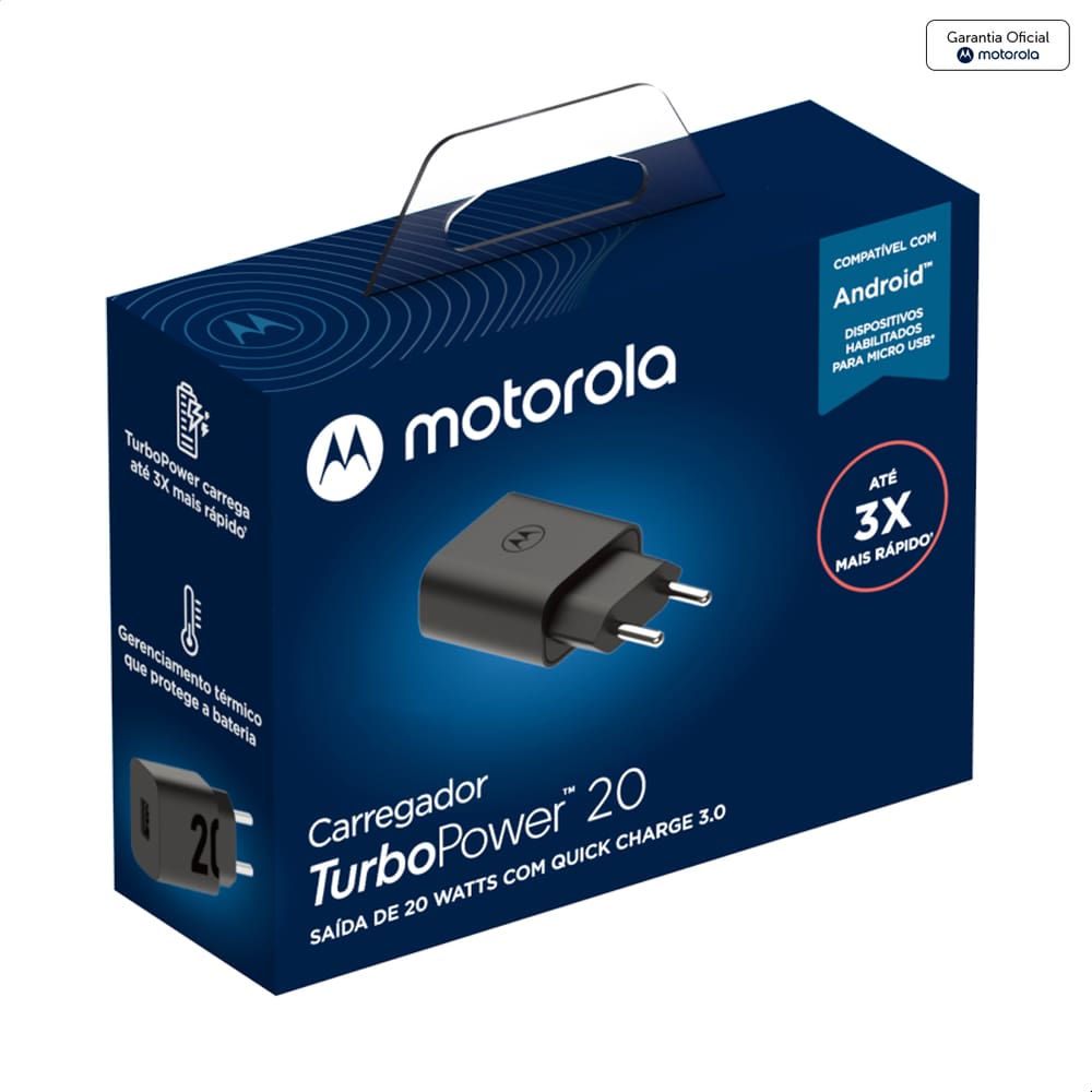 Carregador De Parede Motorola Turbo Power 20w - Sem Cabo