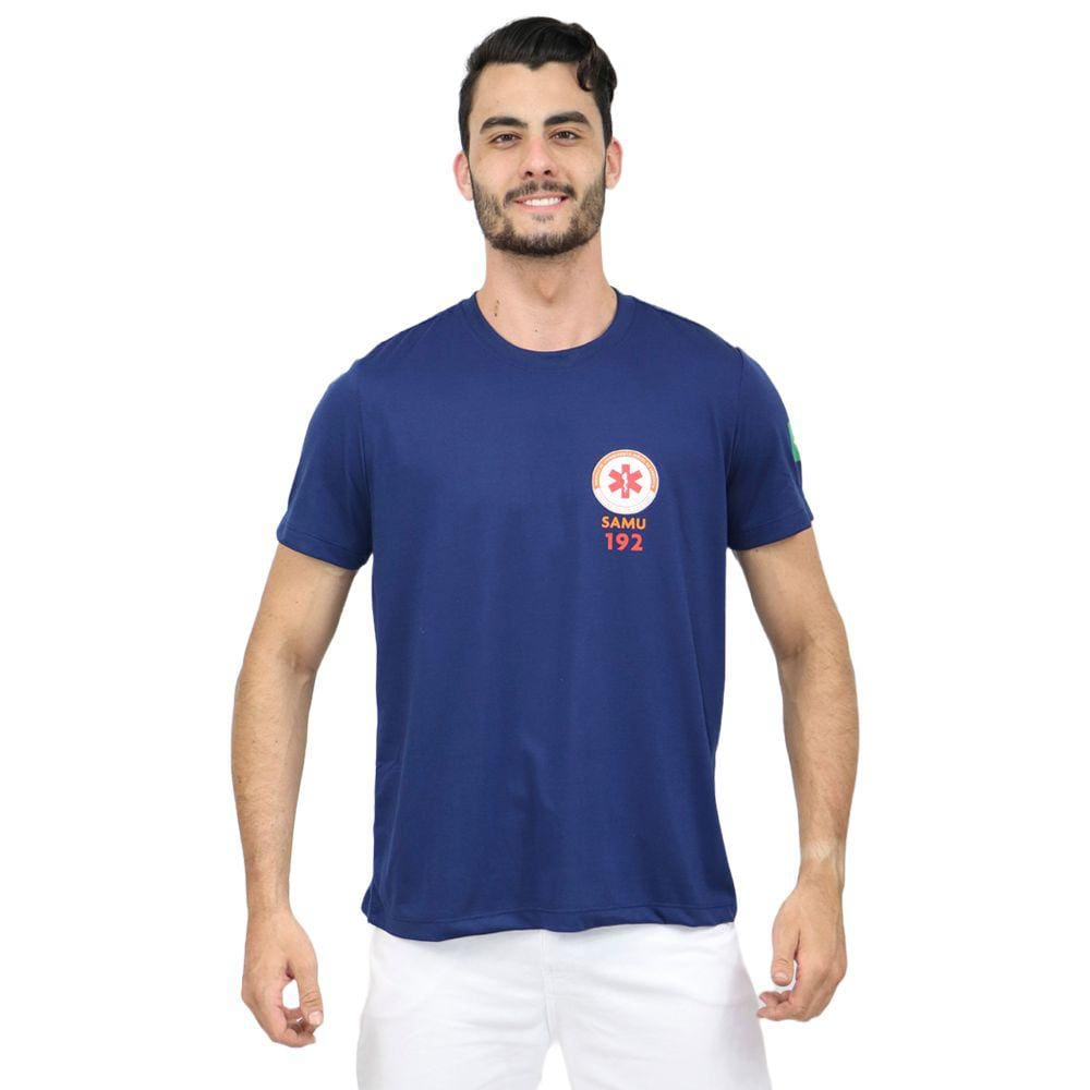 Camiseta samu 65% Poliéster e 35% Viscose