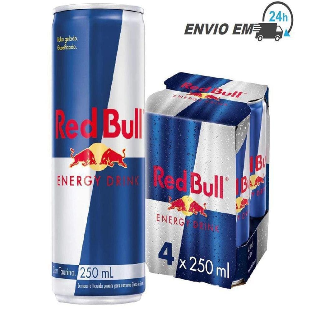 Pack 4 Bebidas Energéticas Redbull Brasileiro