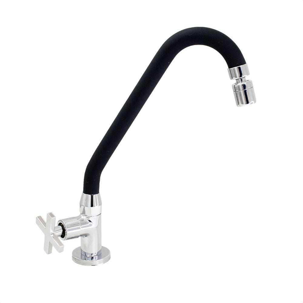 Torneira Cozinha Mesa Bica Preta C29 Arejador Articulado