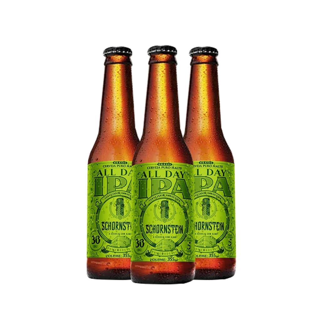 Pack 3 Cervejas Schornstein All Day IPA 355ml