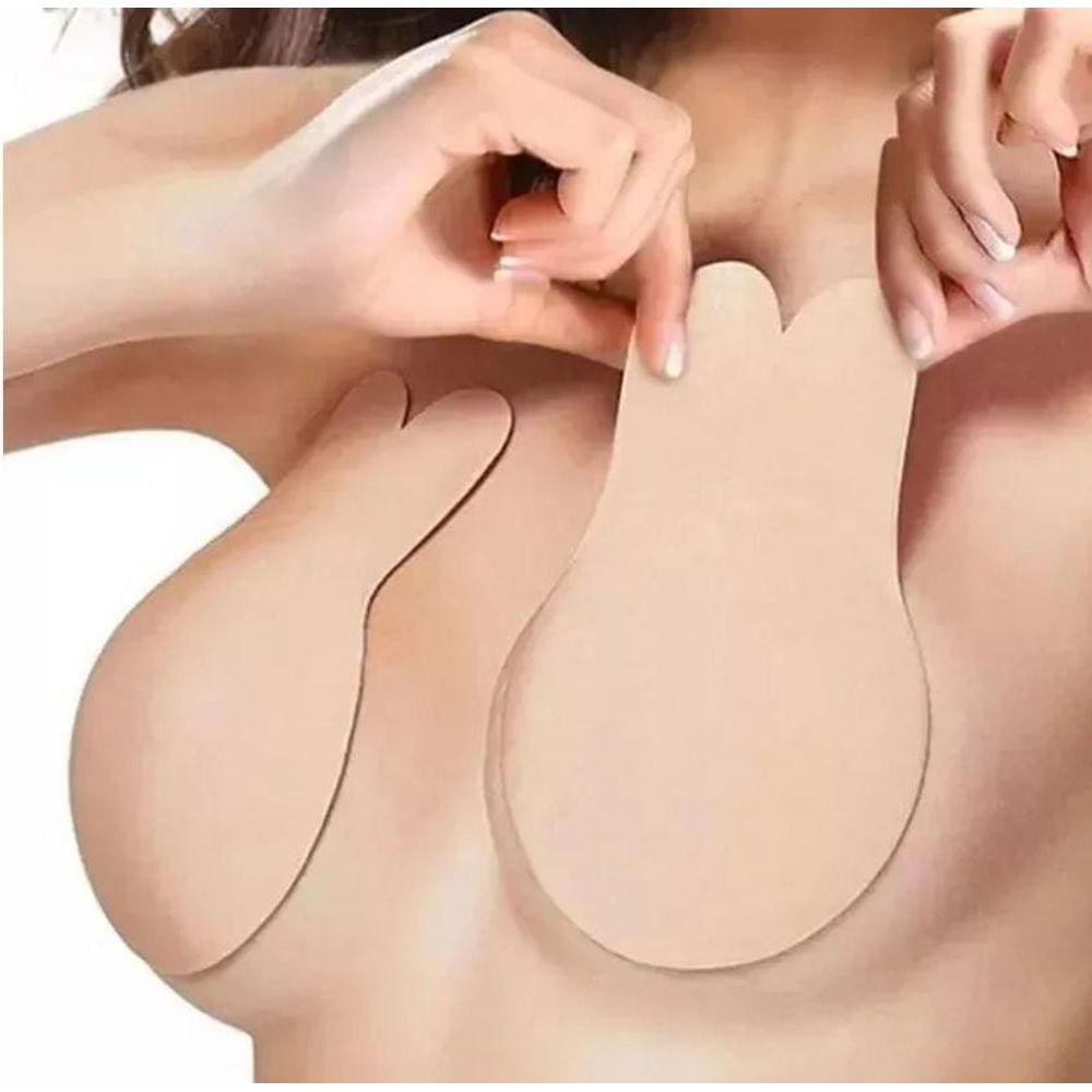 Par Sutiã Adesivo Magico Invisível Levanta Seio Push Up M