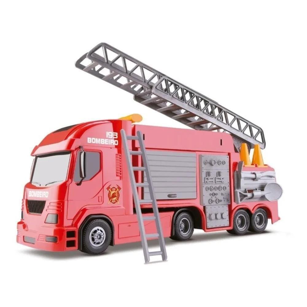 Caminhão De Brinquedo Pollux Bombeiro Com Acessórios 6720 Silmar
