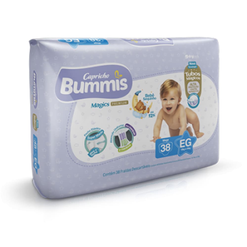 Fralda Inf Capricho Bummis Magics Premium Eg C/38