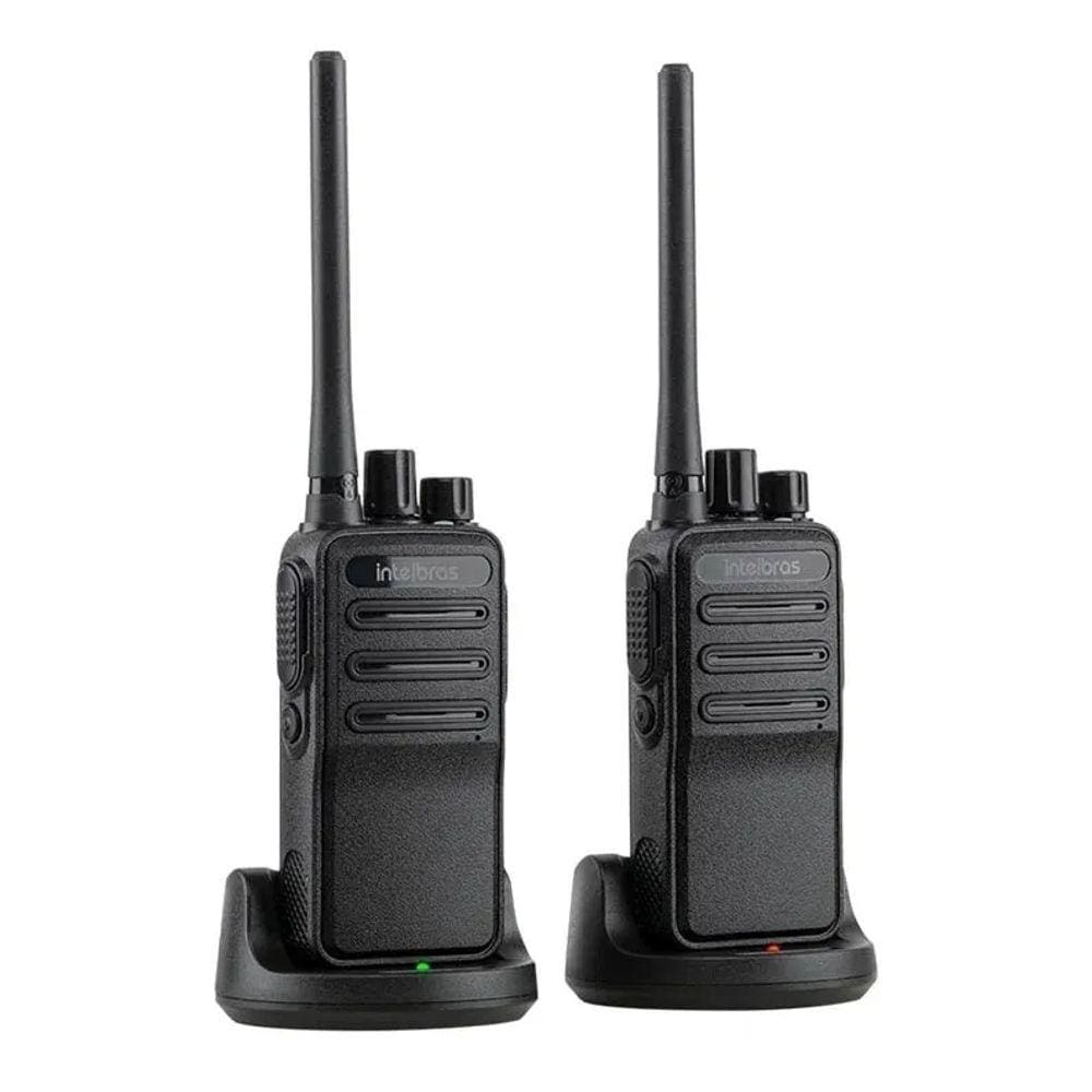 Kit 2 Radios Comunicador Profissional Walkie Talkie Intelbras RC 3002 G2 FRS 16 Canais Longo Alcance