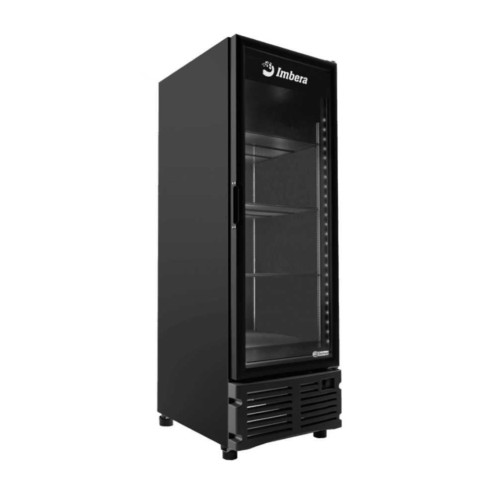 Freezer Vertical Dupla Ação 560L Imbera Porta De Vidro Preto EVZ21 220v