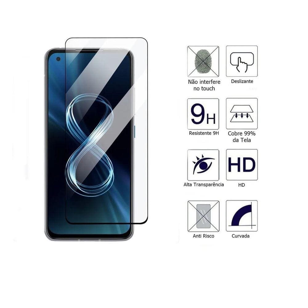 Película De Vidro Temperada 9H 3D 5D 9D Anti risco P/ Asus Zenfone 8 Flip ZS672KL