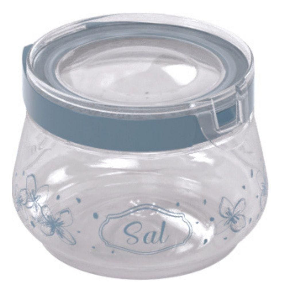 Pote hermético Flip para sal 700ml azul Plasutil ref.13548