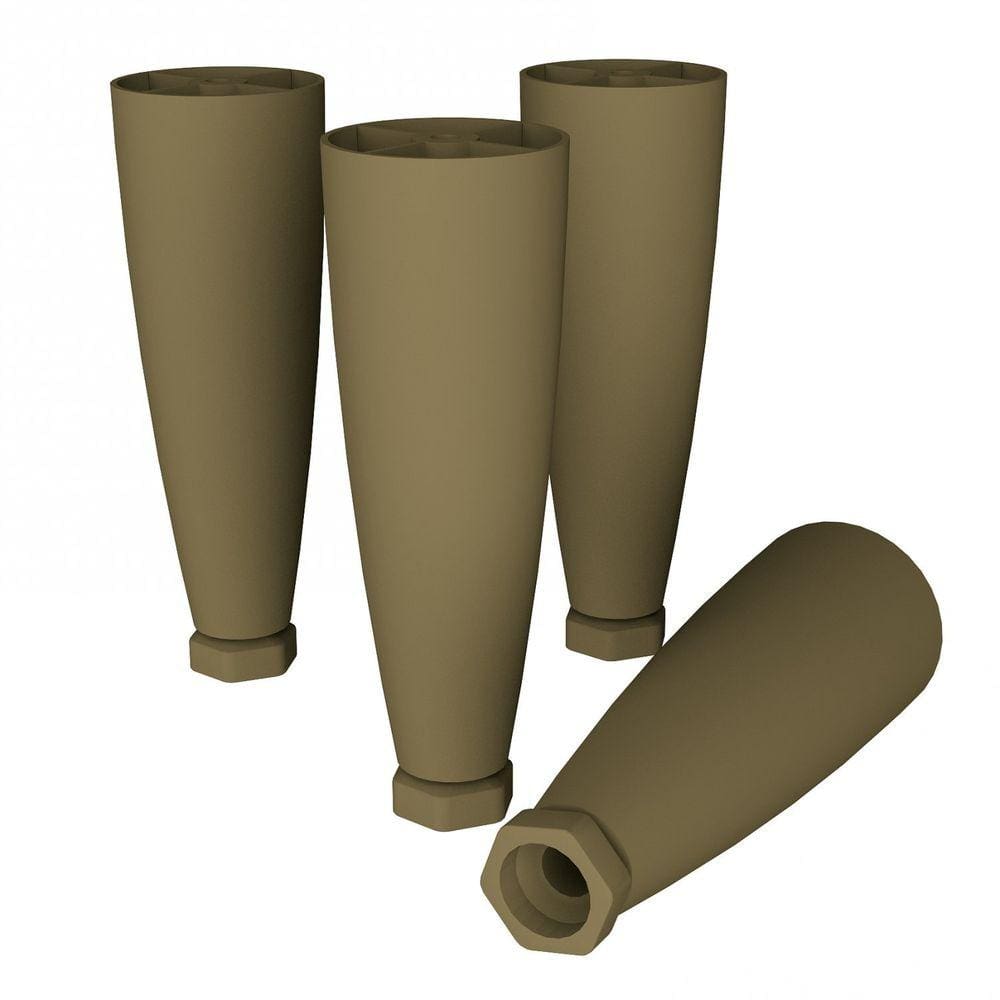 Kit 4 Pés Cônicos para Cozinha Emily Henn Bronze