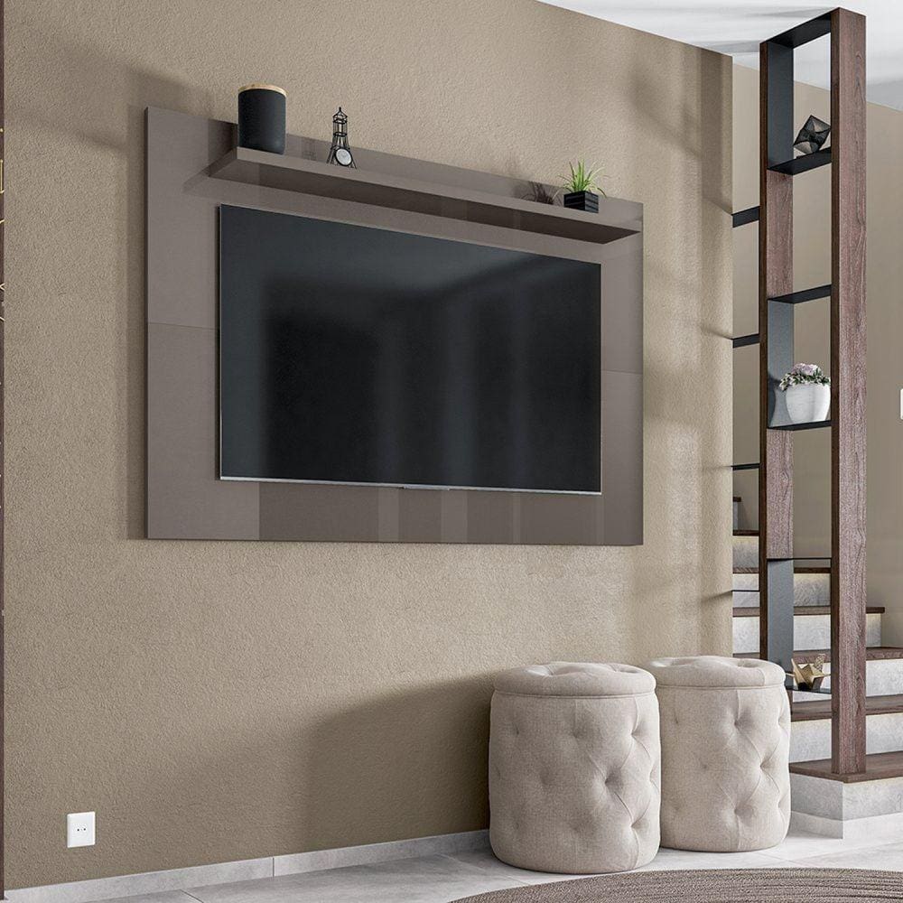 Painel 135cm para TV até 50 Polegadas Safira Casa D Cinza Pérola