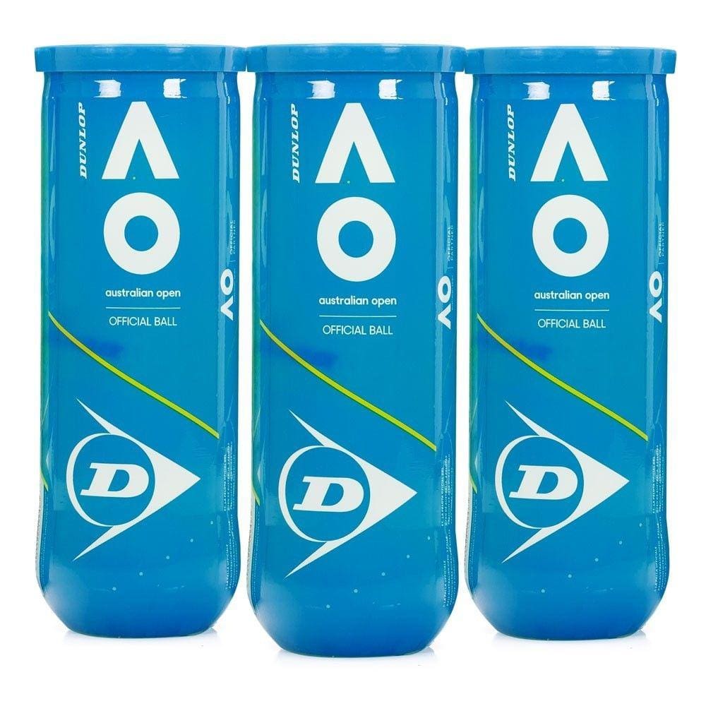 Bola De Tênis Dunlop Australian Open Pack Com 03 Tubos