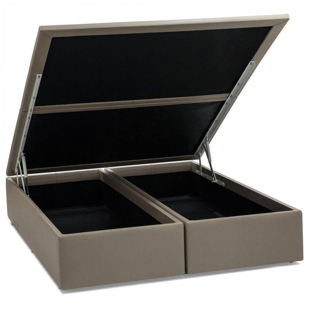 Base Baú Corino Casal 138x188x39cm Ortobom Bege