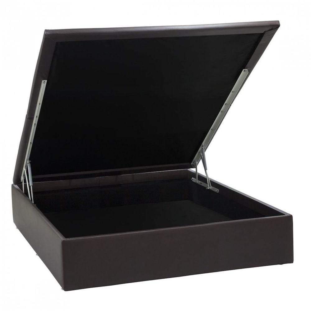 Base Baú Physical Corino Casal 138x188x39cm Ortobom Marrom