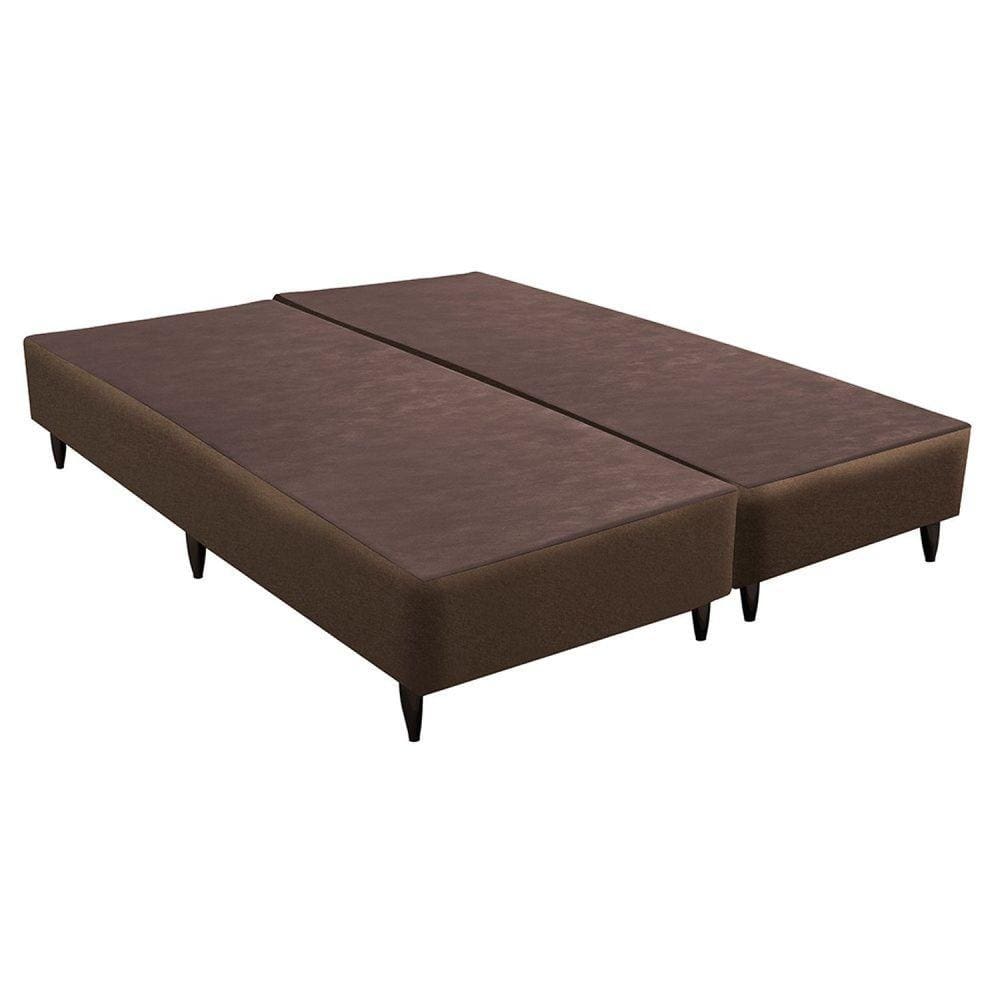 Base Sommier Linho Super King 193x203x30cm Ortobom Marrom