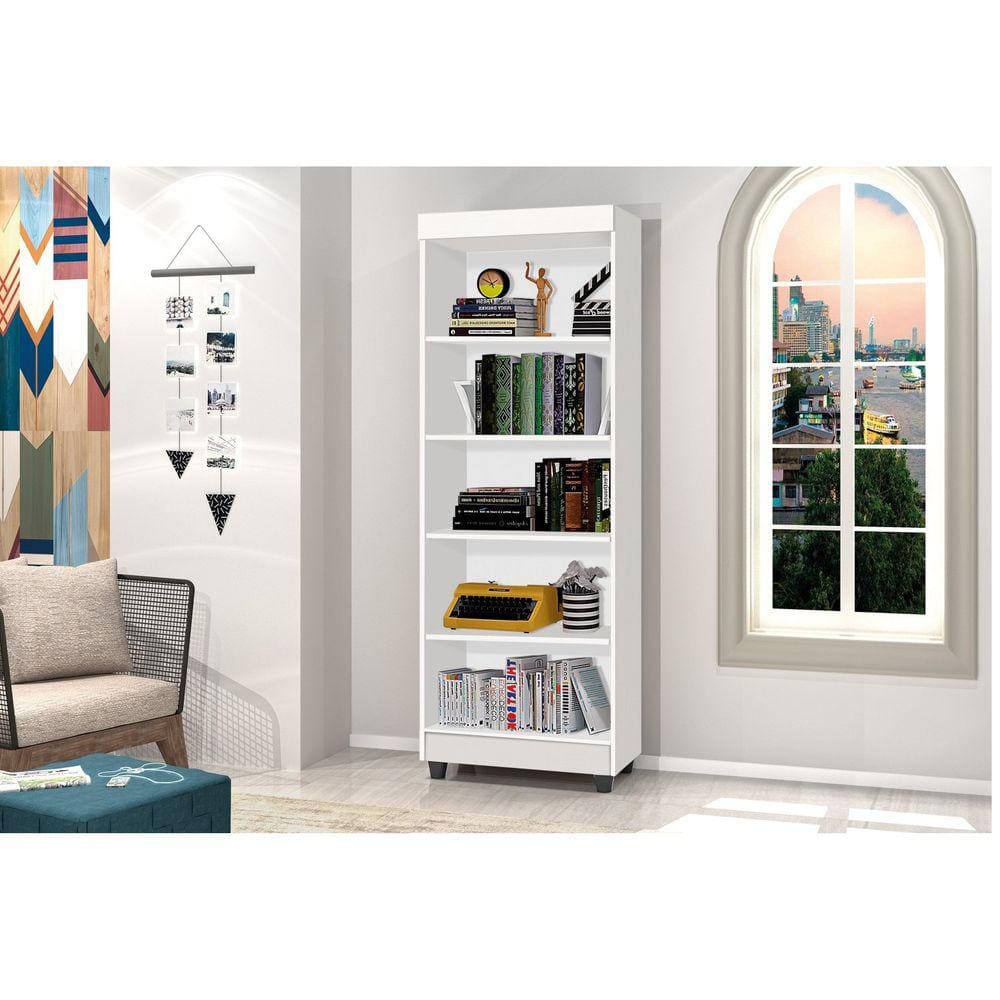 Estante Multiuso 5 Prateleiras Aspen J&A Móveis Branco