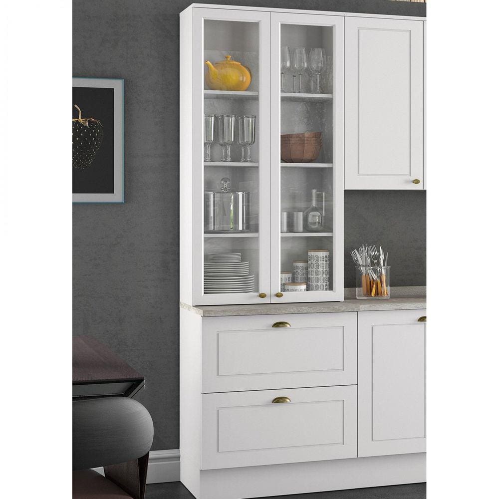 Paneleiro 2 Portas 2 Gavetas Emily Henn Branco HP