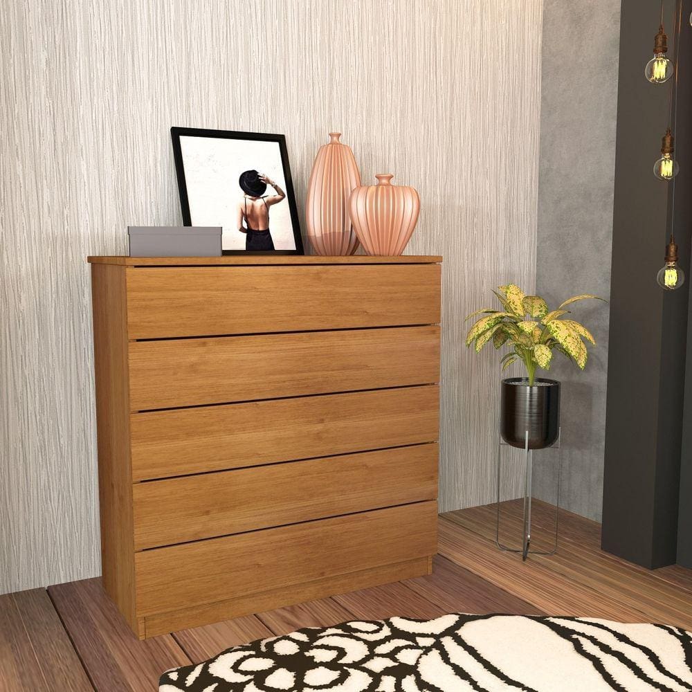 Cômoda 5 Gavetas Premium Tcil Móveis Cinamomo
