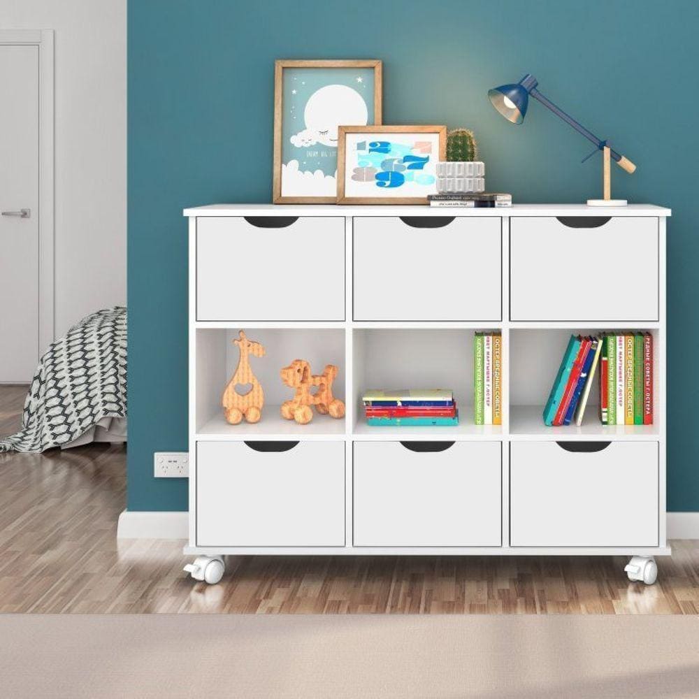 Nicho Organizador com 6 Gavetas Qmovi Branco